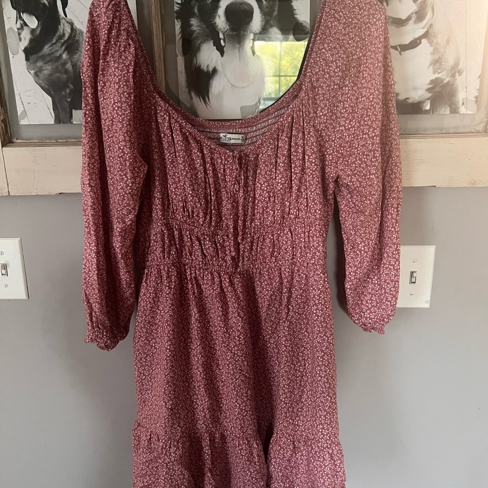 Hollister Pink Smocked Ruffled Sundress